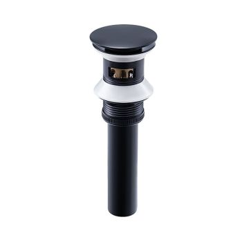 Brass Pop Up Sink Drain Stopper with Overflow Bathroom Faucet Vessel Vanity Sink Drainer(Black) Bathroom Accessories