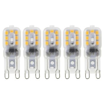 5pcs 3W LED Bi-pin Light Bulb 300lm G9 14LEDs SMD 2835 Dimmable 360 Degree Beam Angle Warm Cold White 25W Halogen Equivalent 220-240V 110-130V CE Certified
