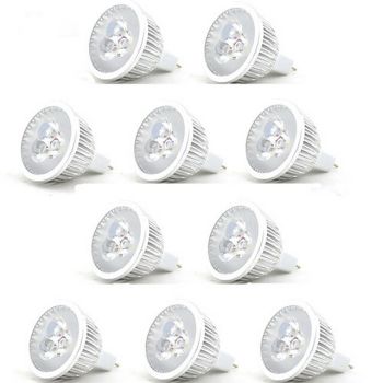 10pcs 3 W LED Spotlight 250 lm MR16 3 LED Beads High Power LED Decorative Warm White Cold White 12 V / RoHS