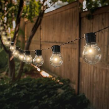 Elegant Wedding Reception Party Outdoor Globe String Lights Solar LED Wedding Lights 6M-30Bulbs 5M-20Bulbs Garden Patio Wedding Lights Waterproof for Christmas Party Layout Garland Patio Décor Lamp