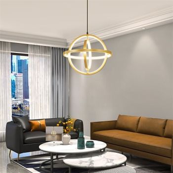40 cm Circle / Ring Design Pendant Light LED Metal Globe Round Painted Finishes Modern 220-240V