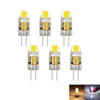 6 pcs G4 2W 1LED Dimmable Corn Light AC12VDC12V White  Warm White