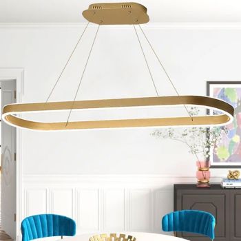80/100cm Circle Design Pendant Light LED Nordic Style Aluminium Alloy Painted Finishes Modern Fashion for Dining Room Kitchen Living Room 110-240V 78W ONLY DIMMABLE WITH REMOTE CONTROL