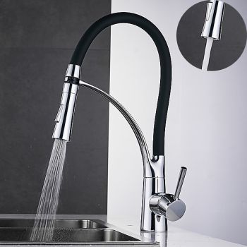 Kitchen faucet - Single Handle One Hole Electroplated Pull-out / Pull-down Vessel Pull Down Kitchen Faucets