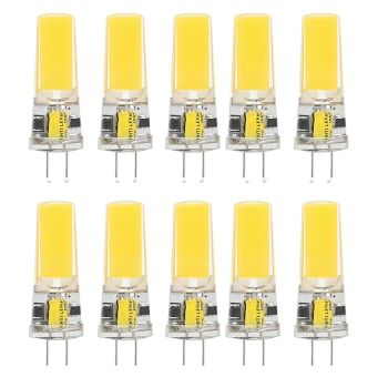 10pcs G4 3W 450lm COB 2508 LED Bi-pin Light Bulb for Cabinet Light Ceiling Lights RV Boats Outdoor Lighting 100W Halogen Equivalent Warm White Cold White