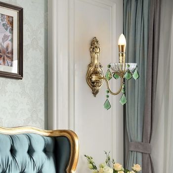 Wall Sconces Gold 1 Light Wall Sconce, Modern Wall Light Fixtures, Farmhouse Wall Sconces with Clear Glass Shade, Wall Lights for Living Room, Bedroom, Stair, Bathroom, Hallway 110-240V