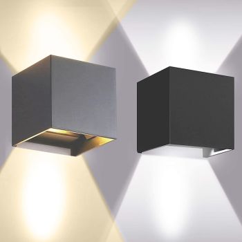 LED Outdoor Wall Light Adjustable Beam Angle 10W Up and Down Light LED Outdoor Waterproof Wall Light Gray Black Wall Light LED IP65 Waterproof 1050lm AC85-265V