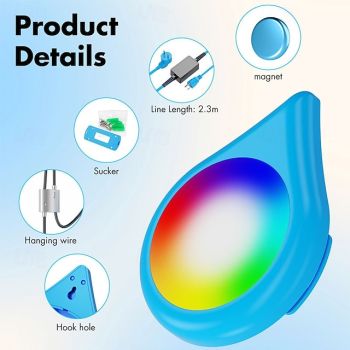 LED Pool Lights with Cord and APP Control Smart Magnetic Lamp IP68 Waterproof Color Changing for Inground Aboveground Pools