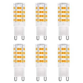 6pcs LED Light Bulb G9 Bi Pin Lamp 4W AC220V 52 LED SMD2835 Spotlight Chandelier Ceiling Light 40W Halogen Equivalent Warm Cold White AC110-240V Non-dimmable