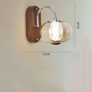 Wall Lamps Glass Wood for Bedroom, Living Room, Kitchen, Offices, Gallery, Offices Wall Lights and Cafe Wall Lights 110-240V