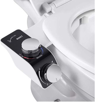 Bidet Attachment for Toilet -Self Cleaning Dual Nozzle, Non-Electric Bidet, Cold & Warm Fresh Water Bidet Sprayer With Temperature & Pressure Controls Hygienic Wash
