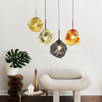 Lava ice chandelier hallway basements chandelier Scandinavian modern minimalist creative bedroom corridor indoor lamp