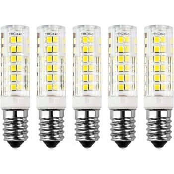 E14 LED Lamp 7W Bulb Replacement 70W Halogen Bulbs 360 Beam Angle for Chandelier Wall Lamp Desk Lamp 5Pcs