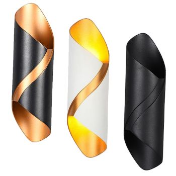 15W Outdoor Weatherproof Wall Lamp 10.9-inch Modern Led Wall Lamp Black gold / Platinum Cast Aluminum Wall Washing Lamp for Porch Garden Corridor Balcony Landscape AC85-265V