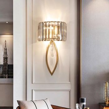 LED Wall Sconces Modern Gold Crystal Wall Light for Bedroom Kids Room 110-120V 220-240V 5W Luxury Indoor Lighting