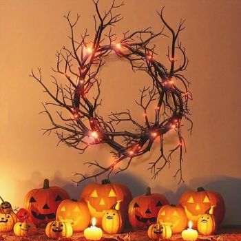 Halloween Dead Branch Garland Ghost Festival Horror Decoration Glowing Black Branch Garland Simulation Garland Rattan Garland Home Decor