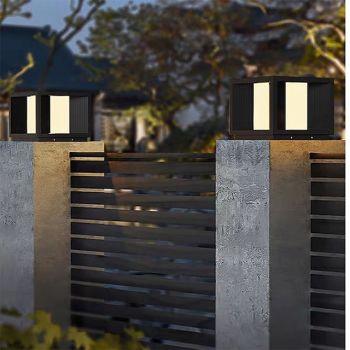 Modern Metal & Acrylic LED Solar Outdoor Wall Lights, Warm White, 30/20cm Size, 110-120V/220-240V, Waterproof Sensor Switch