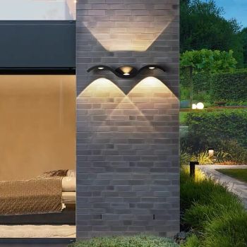 LED Wall Sconces Up Down Waterproof IP65 LED Wall Light Art Decor LED Wall Lamp Indoor Outdoor for Bedroom Bathroom Living Room Corridor Stairs Porch Warm White 110-240V