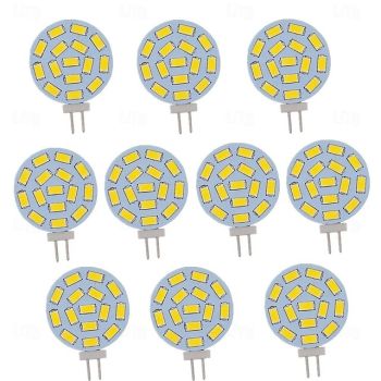 LED Ceiling Light G4 5730SMD Side Pin Be-pin 3W LED AC/DC 12V 24V DC 15 Leds Warm White  Red Green Blue Spotlight LED Corn Bulb Light 10 PCS