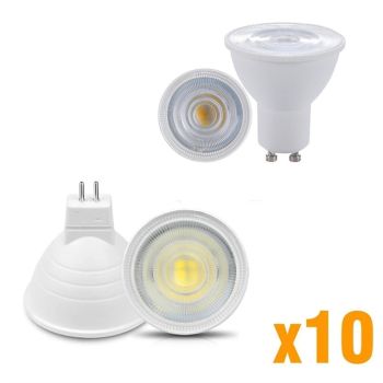 20pcs 10pcs 6W Spotlight Track LED Light Bulb 600lm GU10 MR16 6LED Beads SMD 60W Halogen Equivalent Dimmable Warm Cold White 220-240V