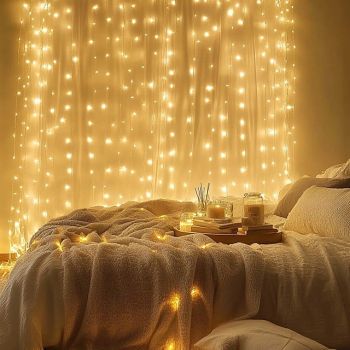 Elegant Wedding Party Reception LED Window Curtain String Lights – 3M/6M 600LEDs Twinkle Starfor Home & Garden Decor EU/US/AU/UK Plug