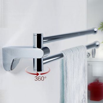 Towel Bar / Bathroom Shelf Foldable / Retractable Cable / Multilayer Contemporary / Modern Brass / Zinc Alloy / Metal 1pc - Bathroom Single / Double / 1-Towel Bar Wall MountedBath Hardware