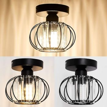 Unique Design Ceiling Lights LED Hallway Light Aisle Light Aluminum Crystal Vintage Style Stylish Black Modern Nordic Style