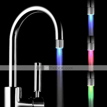 Luminous Colorful LED Faucet Color Changing Glow LED Tap Light Water Stream Faucet Bathroom Kitchen Lamp No Need Battery Bathroom Accessories