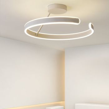 LED Pendant Light 50cm 1-Light Ring Circle Design Dimmable Aluminum Painted Finishes Luxurious Modern Style Dining Room Bedroom Pendant Lamps 110-240V ONLY DIMMABLE WITH REMOTE CONTROL