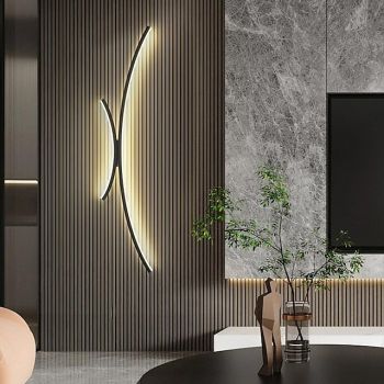 LED Indoor Wall Lights Warm White Rotating 2-Bulb Modern Metal and Acrylic Wall Mounted Lights Decorative Wall Lighting for Living Room Bedroom Hallway 110-240V