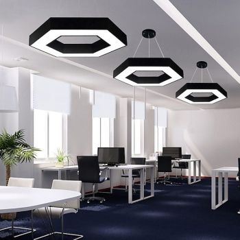 Modern LED Pendant Light Dimmable Modern Chandelier Adjustable 1 Hexagon Pendant Lighting For Living Room Dining Room Kitchen