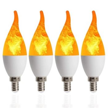 E14 3w Fire Flame Light Bulbs 3 Mode Candelabra  Warm White Chandelie Candle Light for Halloween Christmas Party Decorations C35 C35L 85-265V