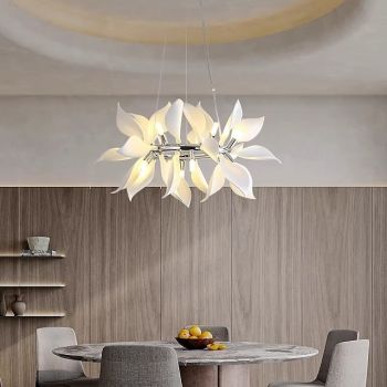 White Porcelain Petal Pendant Lights Modern Luxury Pendant Light Hanging Lamp Hanging Lamp for Ceiling Lustre 110-240V