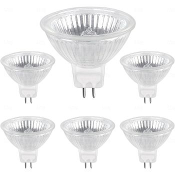 MR16 Halogen Bulb 12V 50W 600lm Warm White 3000K GU5.3 Halogen Lamp for Track Lighting Recessed Lighting 6PCS
