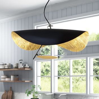 LED Pendant Light Golden Hat Chandelier Bar Model Room Clothing Store Hotel Restaurant Hotel Club Lobby Light,Post-modern Light Luxury Creative Flying Saucer Chandelier