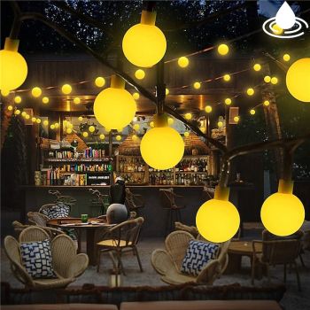 Mini Globe String Lights Solar LED Fairy String Lights Christmas Lights 12M 100LED 5M 20LED  Outdoor Waterproof IP65 Camping Flexible Holiday Lights for Garden Christmas Party Yard Decoration