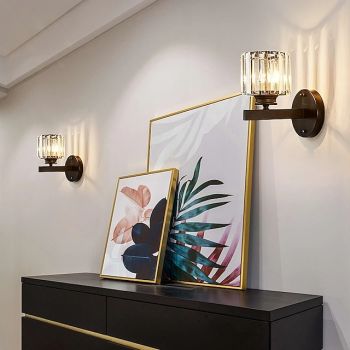 Modern Indoor Wall Light LED Crystal Wall Lamp Living Room Bedroom Bedside Aisle Lamp