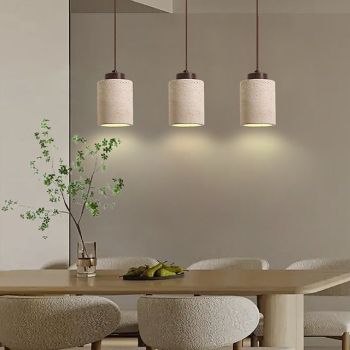 Nordic Natural Stone Pendant Light Cylinder Small Mid Century Modern Hanging 85-265V