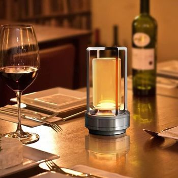 Aluminum Rechargeable Lamp 3-Color Touch Dimming Indoor Bedroom Living Room Atmosphere Light Outdoor Camping Lamp Type-C