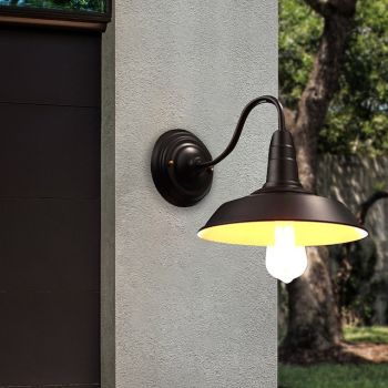 Barn Lights Indoor/Outdoor Waterproof Black Gooseneck Light Fixture Indoor Industrial Vintage Wall Sconce for Warehouse Modern Farmhouse Wall Porch Indoor Lighting 110-240V