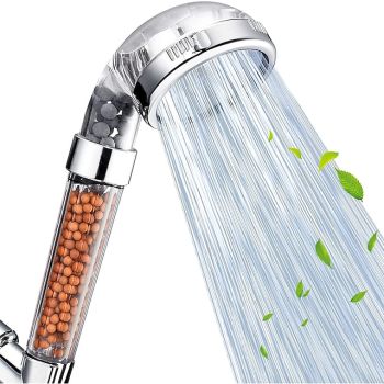 Stainless Steel Shower Head, Filter Filtration High Pressure Water Saving 3 Mode Function Spray Handheld Showerheads for Dry Skin & Hair Unbeatable Price