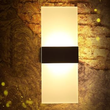 Lightinthebox 1-Light 27cm LED Wall Light Geometric Design Indoor Lighting  Modern Simple Style Home Bedroom Bedside Lamp Living Room Kitchen Balcony Aisle Corridor Acrylic Mirror Front Lamp 6W