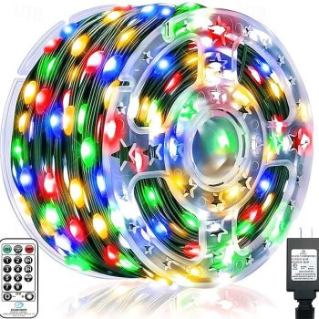 Outdoor IP67 Waterproof LED Strips Lights 328ft 100m Flexiable Christmas String Lights 1000 LEDs Multicolor Creative String Lights for Patio Lawn Garden Holiday Lights Party Holiday Wedding 29V