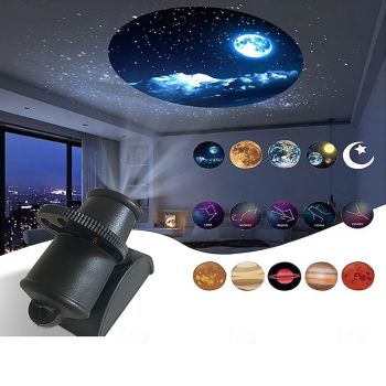 Galaxy Planetarium Projector Starlight Headlines for Car Indoor Corridor LED Wall Light and Outdoor Camping HD Image Adjustable Focus