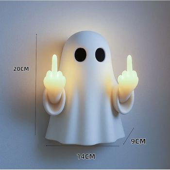 1 Pc Halloween Ghost Middle Finger Luminous Night Light porch bedroom balcony atmosphere decoration pendant light