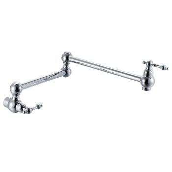 Kitchen faucet - Two Handles One Hole Chrome Pot Filler Wall Mounted Contemporary / Art Deco / Retro / Modern Kitchen Taps Foldable Faucet