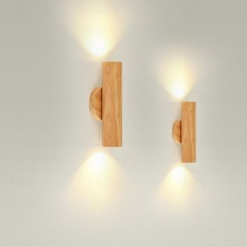 Wooden Warm White Wall Lamp for Entrance Stair Aisle Living Room Wall Porch Decoration 1PC