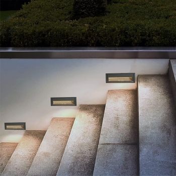Step Lights Indoor LED Stair Lights Warm White/White 3000K/6000K IP65 Waterproof Lights for Steps, Black 110-240 V