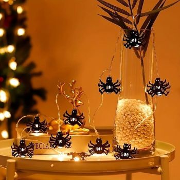 Halloween Spider String Lights 2/3/6m LED Halloween 10/20/40 Spider Lights Decorative Lights Spider Festival Lights Dress Up Bedroom Lights String Lights Hanging Lights