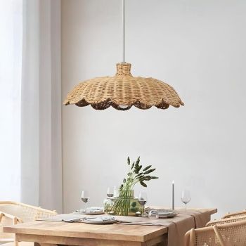Handmade Weave Pendant Lamps Home Decoration Natural Rattan Hanging Light Chinese Style Pendent Light,Modern